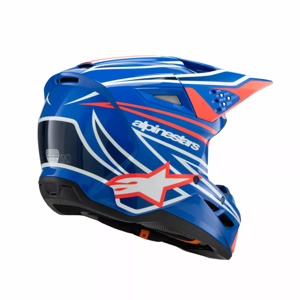 HELMET YTH SM3 WURX BLUE/RED/WT/BK YS
