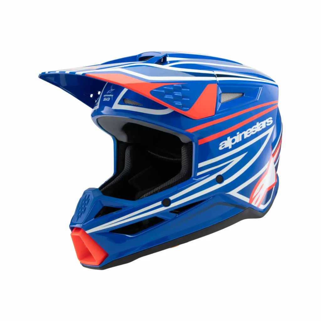 HELMET YTH SM3 WURX BLUE/RED/WT/BK YS